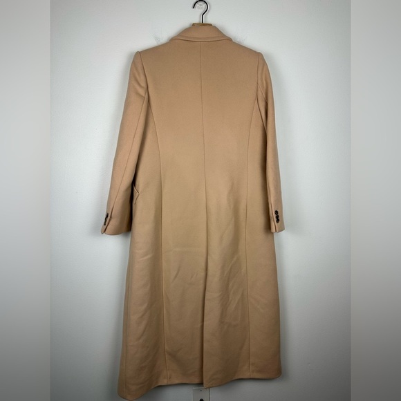 MNG Lapels Pale Pink Sustainable Wool Trench Coat Women’s Sz M NWT - Picture 7 of 11